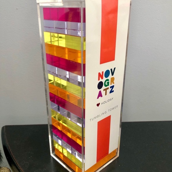 Neon Acrylic Tumbling Block Game Jenga Rare - Picture 6 of 6